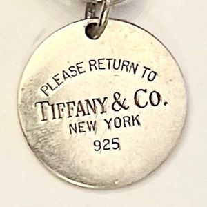 Tiffany and co round charm logo bracelet